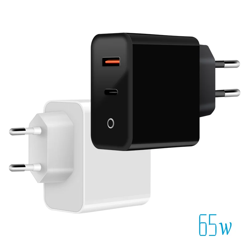 PD65CA GaN compatible with Surface version charger for Surface Pro, Surface Laptop, MacBook, iPad, and USB-C devices, providing fast charging in a compact design